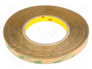 Tape: fixing; W: 12mm; L: 55m; Thk: 0.13mm; acrylic; transparent; 10GΩ 3M