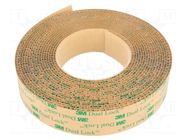 Tape: hook and loop; W: 25mm; L: 5m; Thk: 2.31mm; acrylic; -29÷70°C 3M