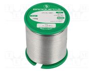 Tin; lead free; Sn99,3Cu0,7; 1.5mm; 0.25kg; reel; 220°C; Flux: SW26 