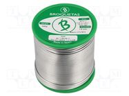 Tin; lead free; Sn99,3Cu0,7; 1.5mm; 0.5kg; reel; 220°C; Flux: SW26 