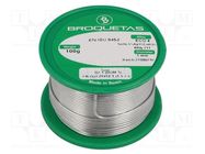 Tin; lead free; Sn96,5Ag3Cu0,5; 1mm; 0.1kg; reel; 217÷220°C BROQUETAS