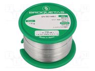 Tin; lead free; Sn99Ag0,3Cu0,7; 0.5mm; 0.1kg; reel; 217÷227°C BROQUETAS