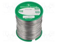 Tin; lead free; Sn96Ag4; 0.5mm; 250g; reel; 221°C; Flux: SW26 