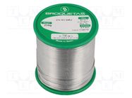 Tin; lead free; Sn96Ag4; 0.7mm; 250g; reel; 221°C; Flux: SW26 BROQUETAS