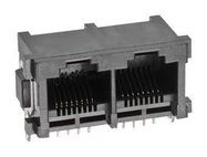 RJ45 CONN, R/A, JACK, 8P8C, 4PORT, TH