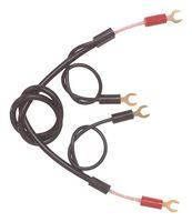 TEST LEAD, SPADE LUG, BLACK & RED, 48"