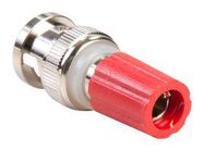 ADAPTER, BINDING POST - BNC PLUG, RED