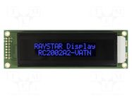 Display: LCD; alphanumeric; VA Negative; 20x2; 115x36x13.9mm; LED RAYSTAR OPTRONICS