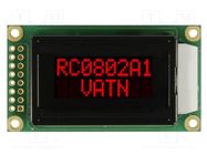 Display: LCD; alphanumeric; VA Negative; 8x2; 58x32x13.2mm; LED RAYSTAR OPTRONICS