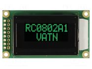 Display: LCD; alphanumeric; VA Negative; 8x2; 58x32x13.2mm; LED RAYSTAR OPTRONICS