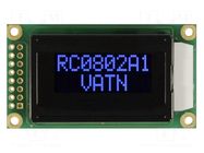 Display: LCD; alphanumeric; VA Negative; 8x2; 58x32x13.2mm; LED RAYSTAR OPTRONICS