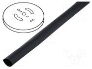 Heat shrink sleeve; glued; 3: 1; 6.4mm; black; polyolefine; reel CYG/KTG