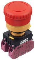 E-STOP PB SW, DPST-NC, 10A, 120V, SCREW