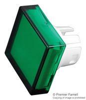 SQUARE LENS, GREEN, PLASTIC