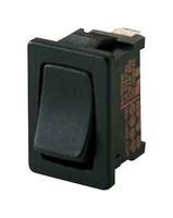 ROCKER SWITCH, SPDT, 4A, 250VAC, BLACK