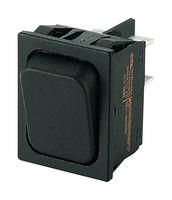 ROCKER SWITCH, DPDT, 10A, 250VAC, BLACK