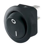 ROCKER SWITCH, SPST, 12A, 250VAC, BLACK