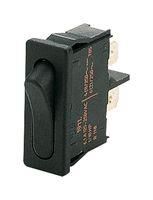 ROCKER SWITCH, SPST, 6A, 250VAC, BLACK