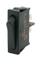 ROCKER SWITCH, SPST, 6A, 250VAC, BLACK