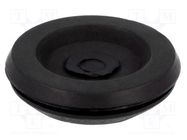 Grommet; with bulkhead; Ømount.hole: 20.2mm; Øhole: 13.5mm; black TRELLEBORG