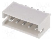 Connector: wire-board; socket; male; ZH; 1.5mm; PIN: 5; THT; 50V; 1A JST