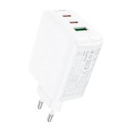 Wall charger Acefast A41 , 2x USB-C + USB, GaN 65W (white), Acefast