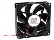 Fan: DC; axial; 24VDC; 92x92x25mm; 126.75m3/h; 47dBA; ball; IP56 SUNON