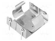 Holder; D,R20; Batt.no: 2; PCB,screw; aluminium KEYSTONE