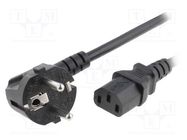 Cable; 3x1mm2; CEE 7/7 (E/F) plug angled,IEC C13 female; PVC; 3m LIAN DUNG