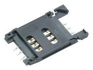 SIM/SAM SOCKET CONNECTOR, 6POS