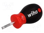 Screwdriver; slot; 4,0x0,8mm; SoftFinish®; Blade length: 25mm WIHA