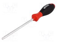 Screwdriver; hex key,spherical; HEX 6mm; SoftFinish® WIHA