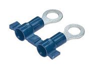 TERMINAL, RING TONGUE, 1/4", 14AWG, BLUE