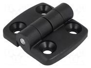 Hinge; Width: 52mm; polyamide; black; H: 48mm FATH