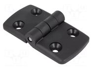 Hinge; Width: 87mm; polyamide; black; H: 48mm FATH