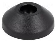 Foot; Base dia: 29mm; polyamide; H: 10.4mm; Mount.hole diam: 10mm FATH