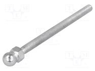 Pin; M6; Plunger mat: steel; Ø: 10mm; Plating: zinc; Thread len: 80mm FATH