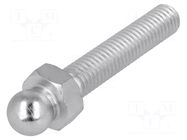 Pin; M8; steel; Ø: 10mm; Plating: zinc; Thread len: 40mm FATH