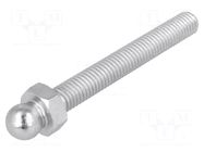 Pin; M8; steel; Ø: 10mm; Plating: zinc; Thread len: 60mm FATH