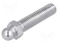 Pin; M10; steel; Ø: 10mm; Plating: zinc; Thread len: 40mm FATH