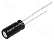 Capacitor: electrolytic; bipolar; THT; 22uF; 35VDC; Ø6.3x11mm; ±20% NICHICON