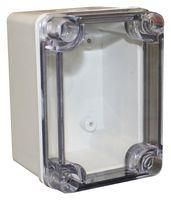 ENCLOSURE, MULTIPURPOSE, PC, GREY/CLEAR