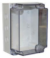 ENCLOSURE, MULTIPURPOSE, PC, GREY/CLEAR