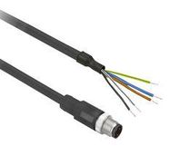 SENSOR CORD, 4P M12 PLUG-FREE END, 2M