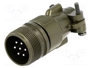 Connector: circular; plug; for cable; PIN: 7; male; soldering; MS/DS AMPHENOL