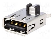 Connector: USB A; socket; on PCBs; THT; PIN: 4; straight; USB 2.0 JST