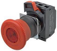 E-STOP PB SWITCH, DPST-NC, 10A, 120VAC