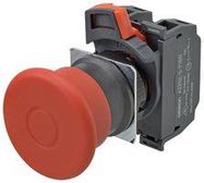 E-STOP PB SWITCH, DPST-NC, 10A, 120VAC