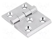 Hinge; Width: 63mm; zinc and aluminium alloy; chromium plated RST ROZTOCZE