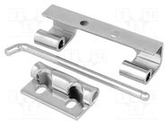 Hinge; Width: 39.5mm; zinc-plated steel; H: 80mm RST ROZTOCZE